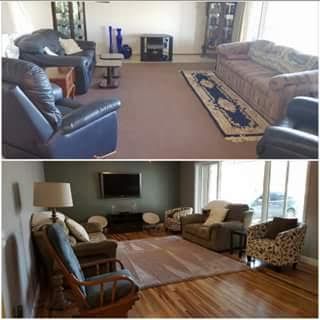 Before & After Remodel. New windows, doors, floori