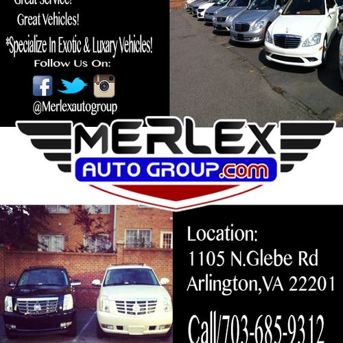 Flyer for Merlex Auto Group.