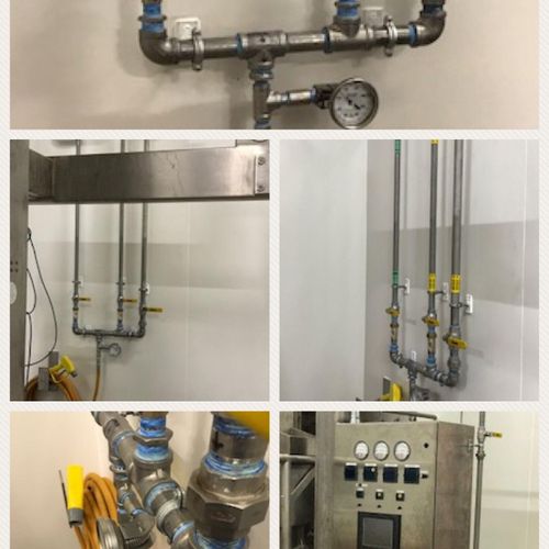 Install of a control panel - all piping and valves