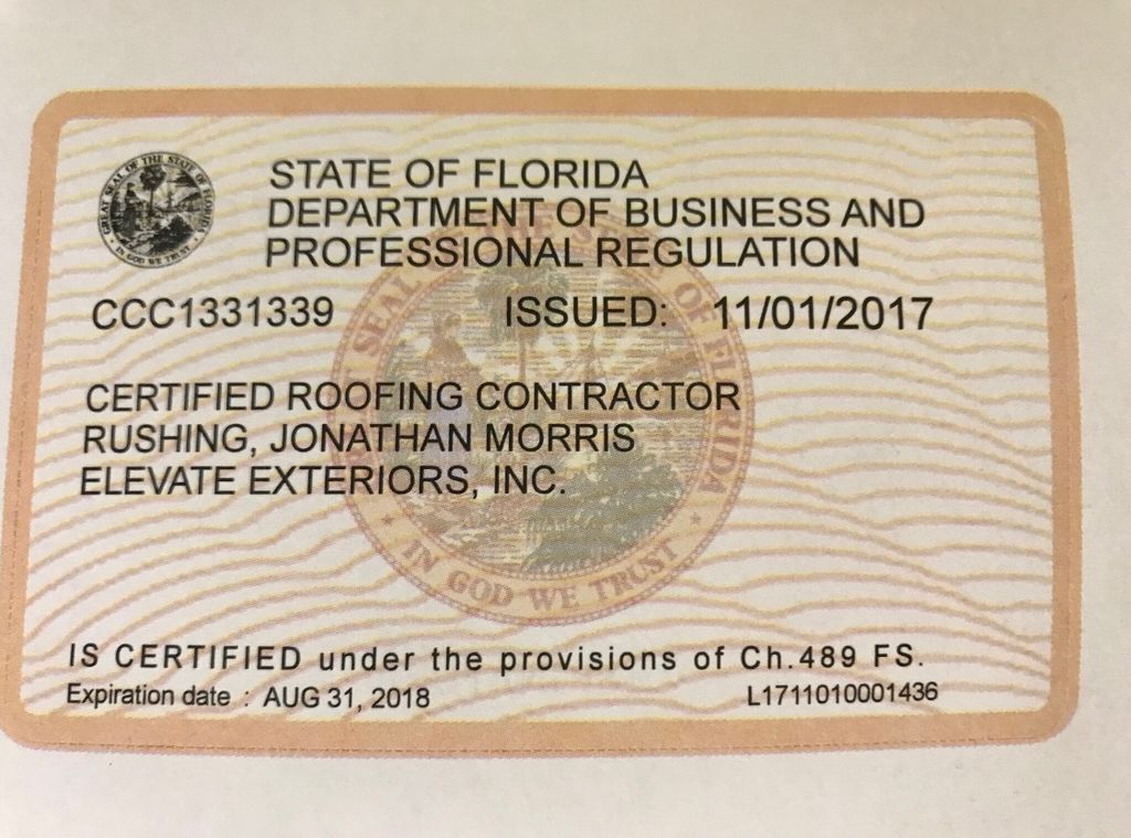 Roofing License 