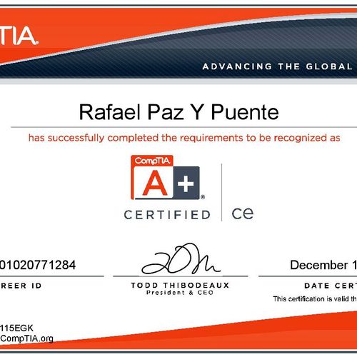 CompTIA A+ Certified