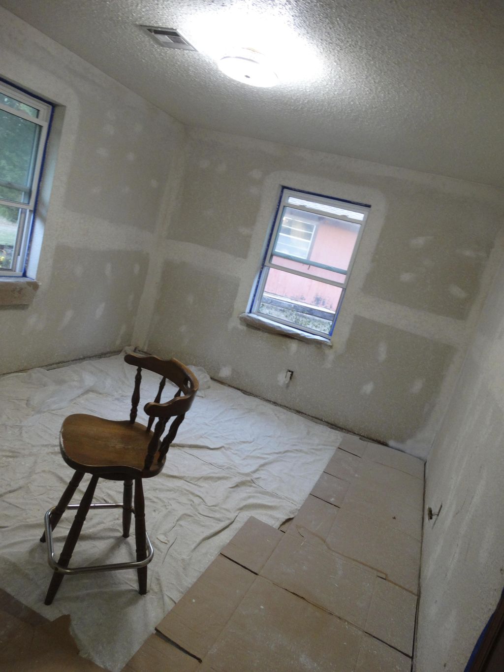 Removed old 30 year old Paneling, and Re taped and