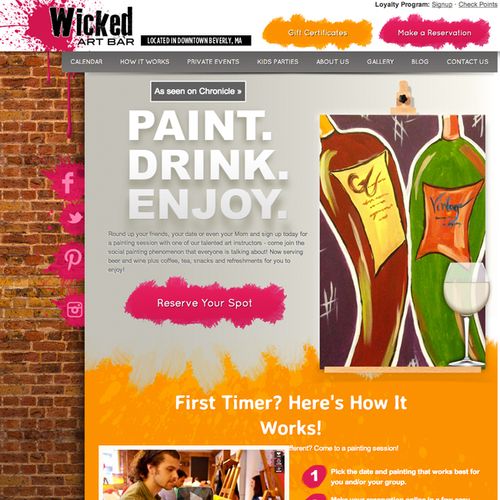 Wicked Art Bar required a completely custom event 