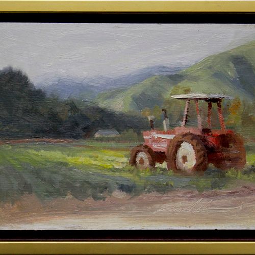 "Foothill Greens" - 8"x6" oil on panel