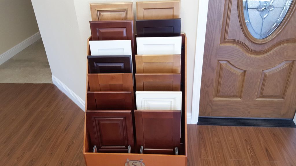 This is a JSI Cabinetry door sample display from c