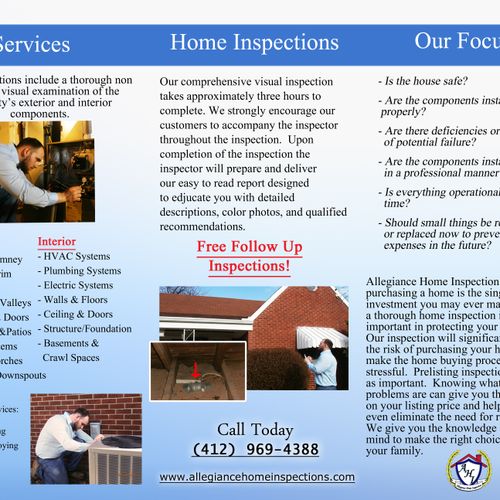 Allegiance Home Inspection Brochure