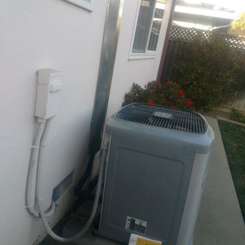 AC split system installed near San Jose California