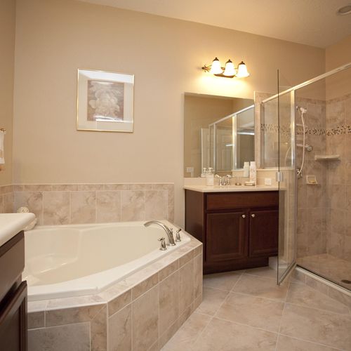 Professionally cleaned and sanitized bathrooms