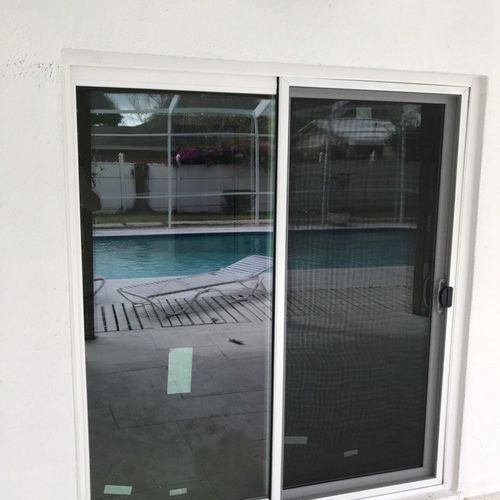 sliding door from Lowe's and Home Depot.