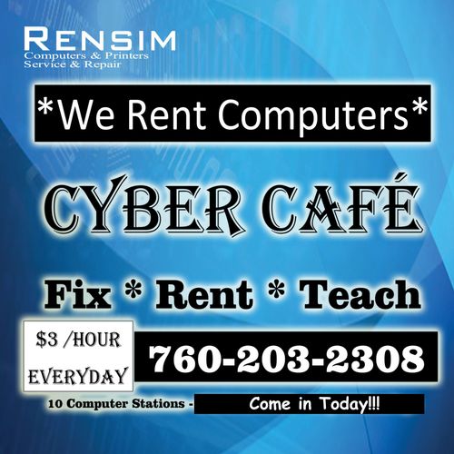 Internet Cafe with Rental Stations  
Back Office -