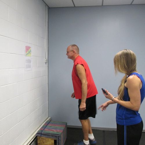 3 minute step test a part of our new client fitnes