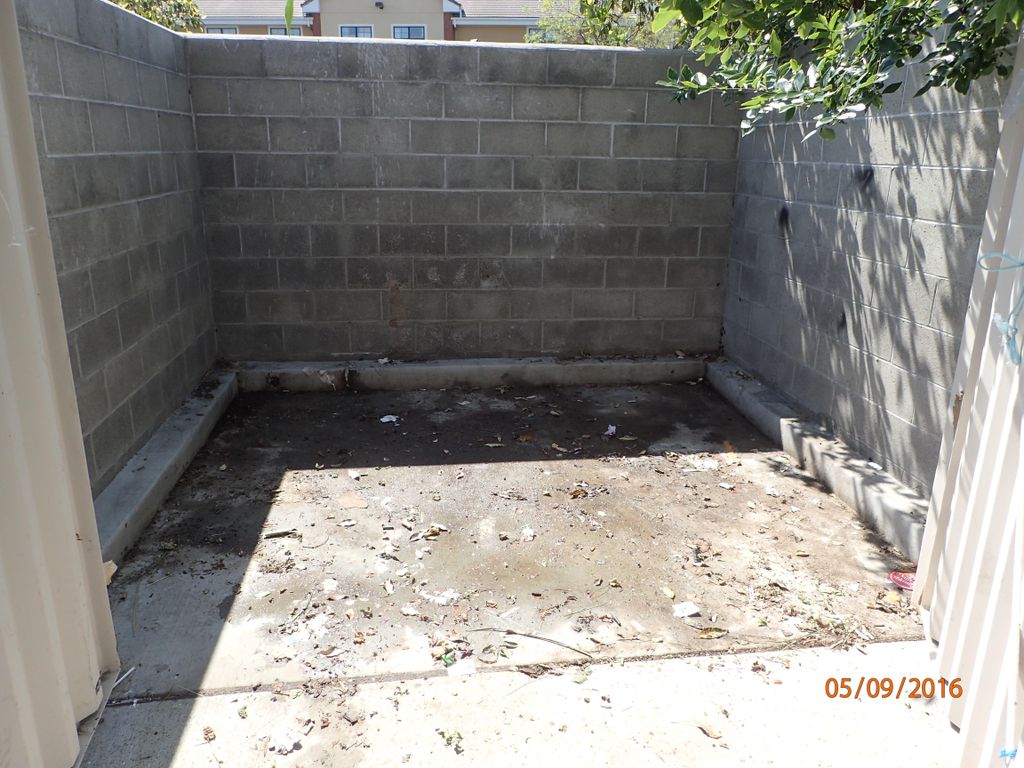 Dumpster enclosure all cleaned out.