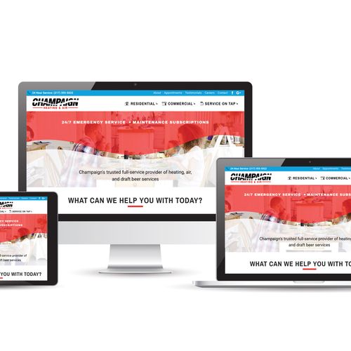 Responsive Design for Champaign Heating & Air