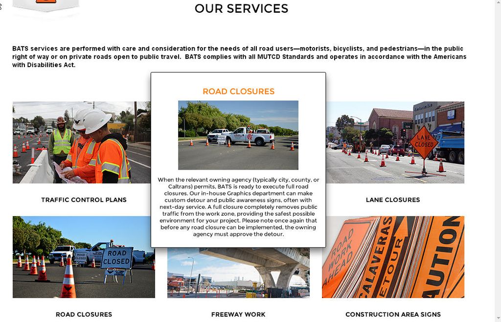 Web copy: Services copy for the same site.