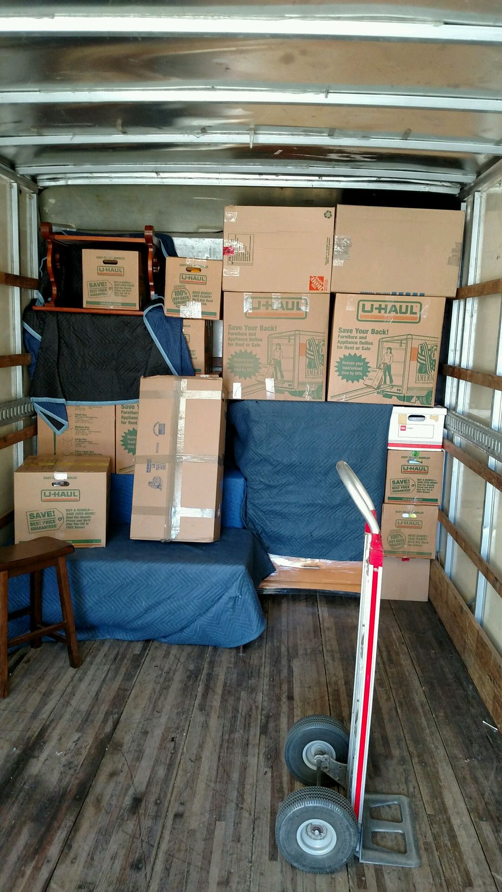 Beginning of truck being loaded