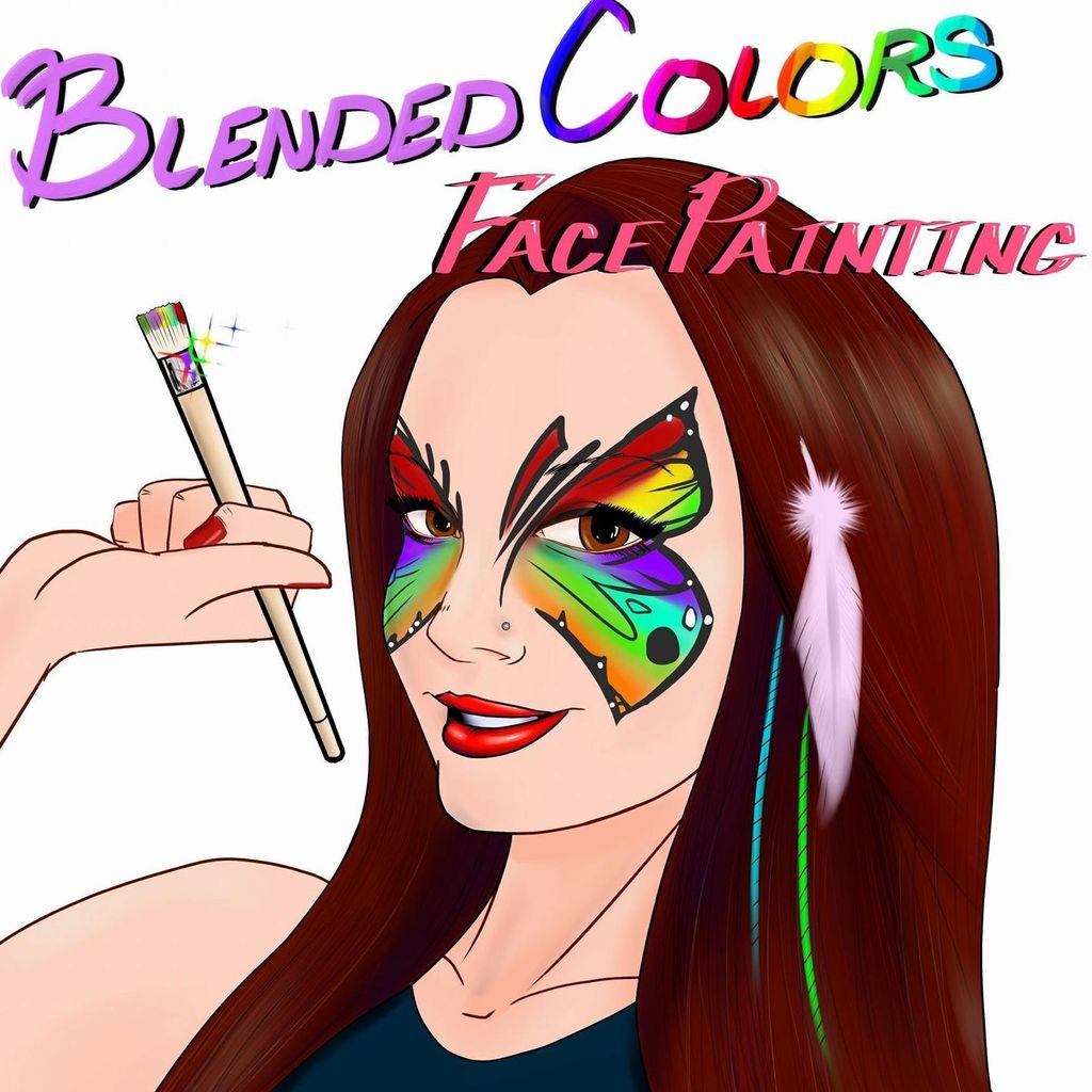 Blended Colors Face Painting