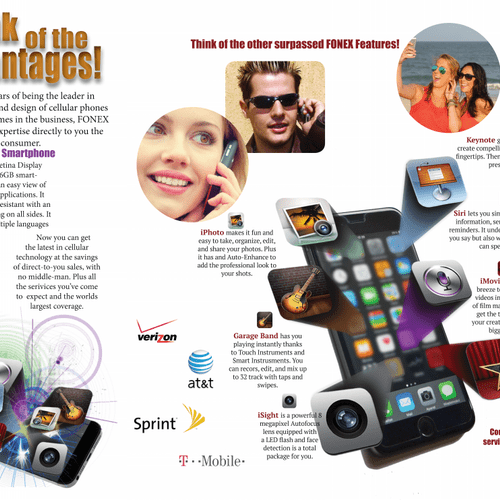 Mock phone brochure (Photoshop & Indesgn)
