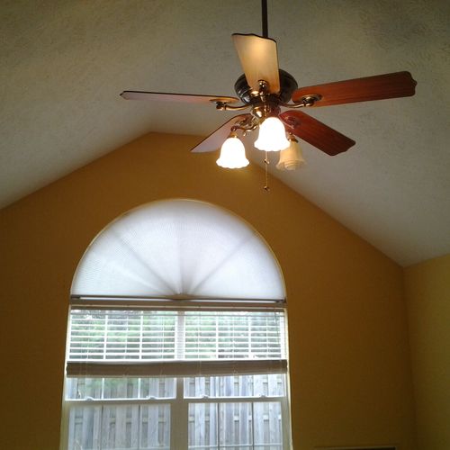 Clean all light fixtures, ceiling fans and windows