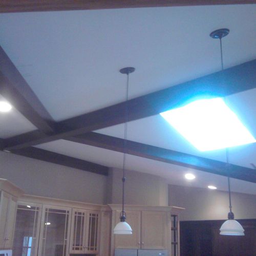 BEAMED CEILING IN KITCHEN ADDITION