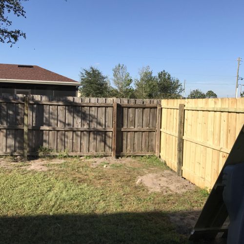 Wood fence repairs 