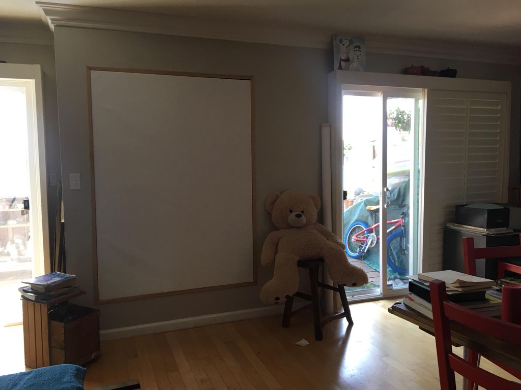 Fireplace was replaced.  a painting is used as the