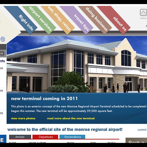 Previous design for Monroe Regional Airport - HTML
