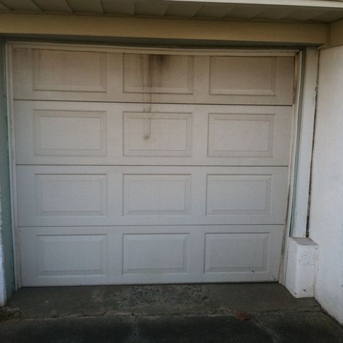 removed garage door