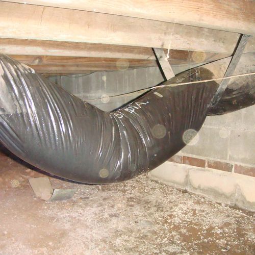 Water inside HVAC duct