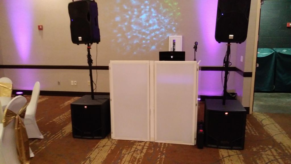 Wedding DJ setup.