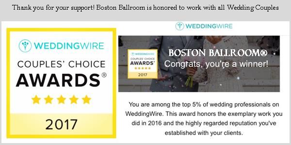 Boston Ballroom Wedding Wire Couples Choice Award 