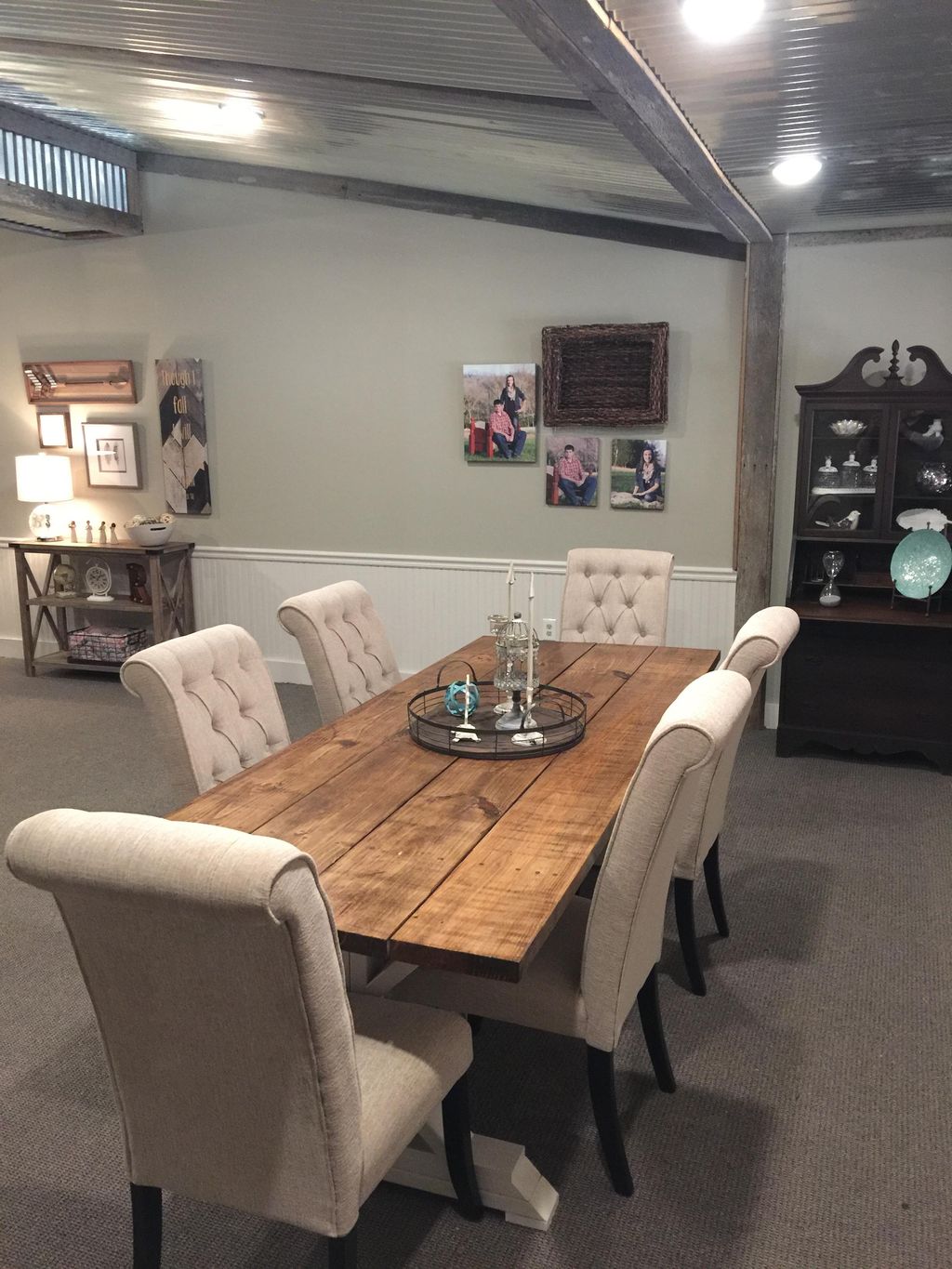 Rustic, handmade conference table