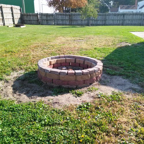 Small fire pit done for a customer.