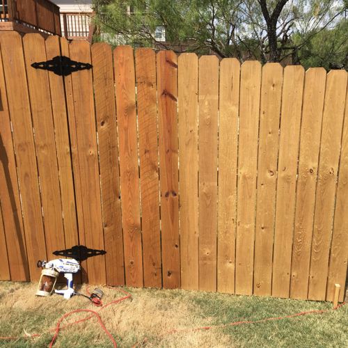 Fence Staining.