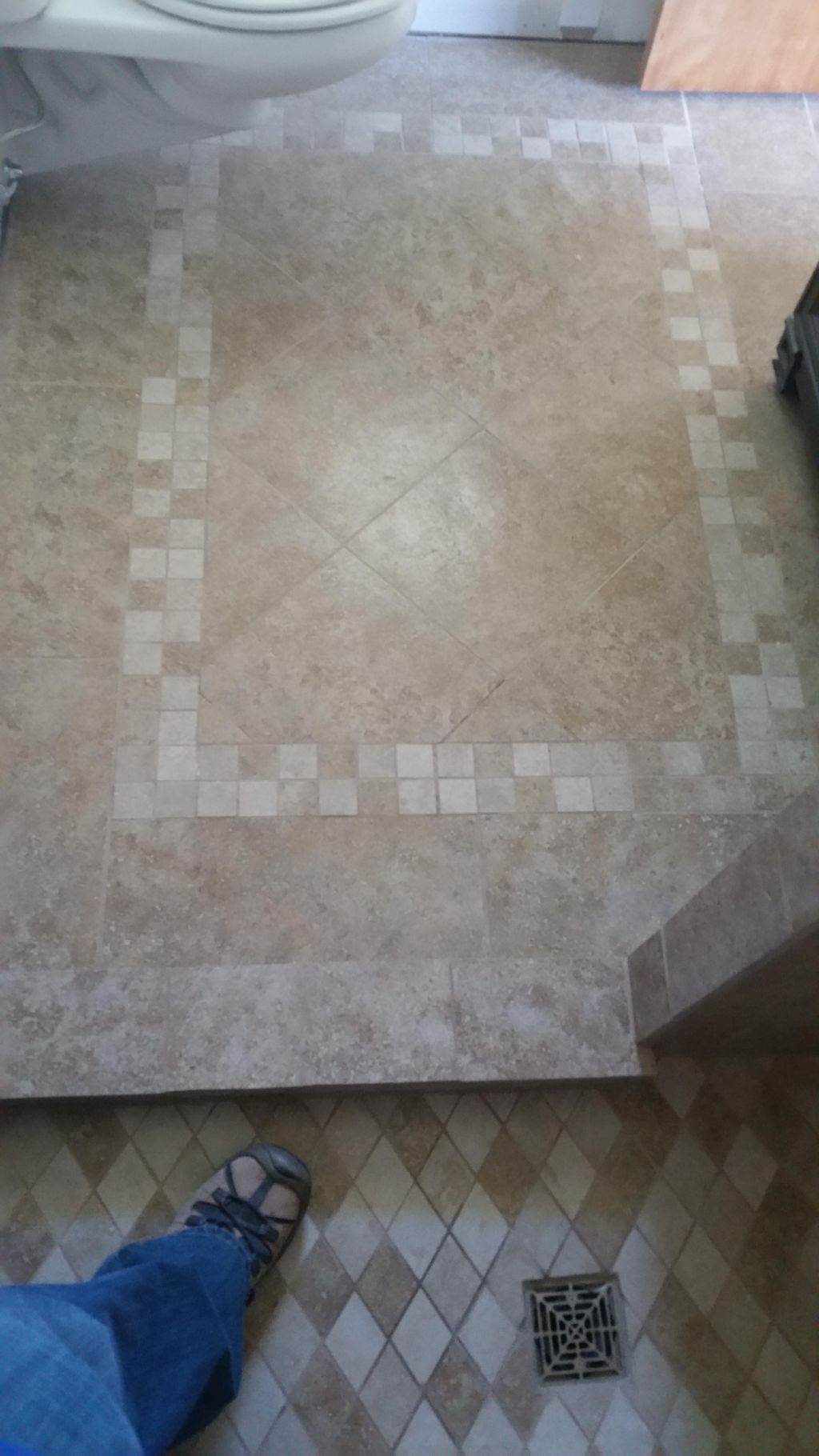 custom tile floor & shower