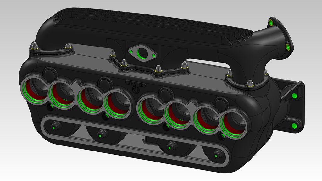 Mercer Series 5 engine block and exhaust manifold 
