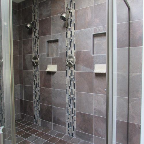 Custom tile showers are one of our specialties at 
