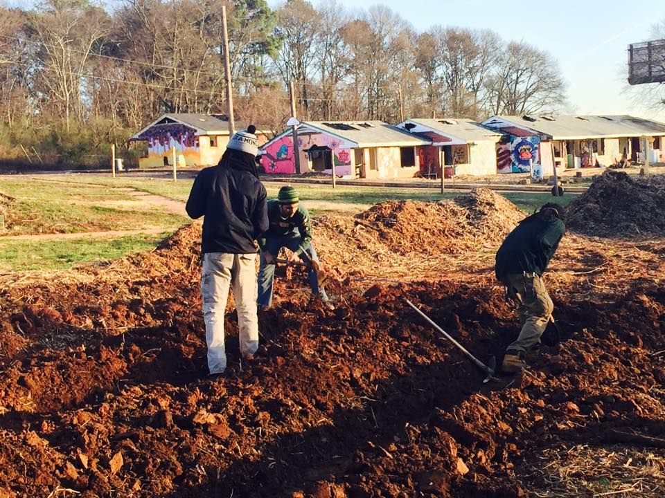 Making Garden beds in the winter.
