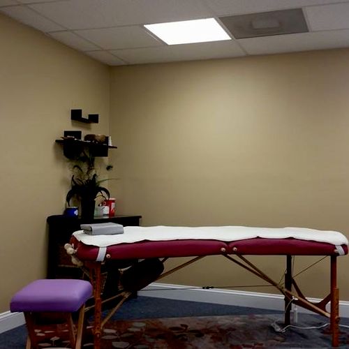 My treatment room at White Lotus Wellness Center.