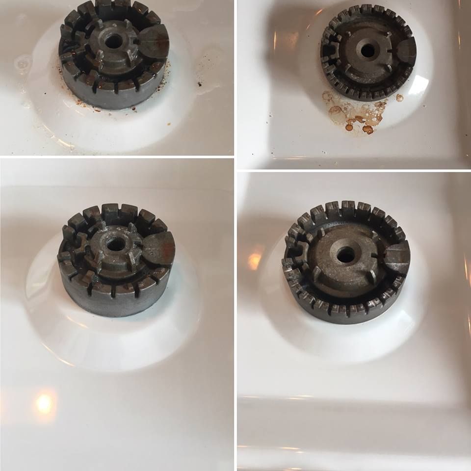 Before and After stove cleaning!