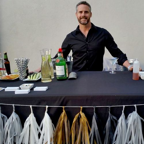 Neal ready to serve 3 different custom cocktails