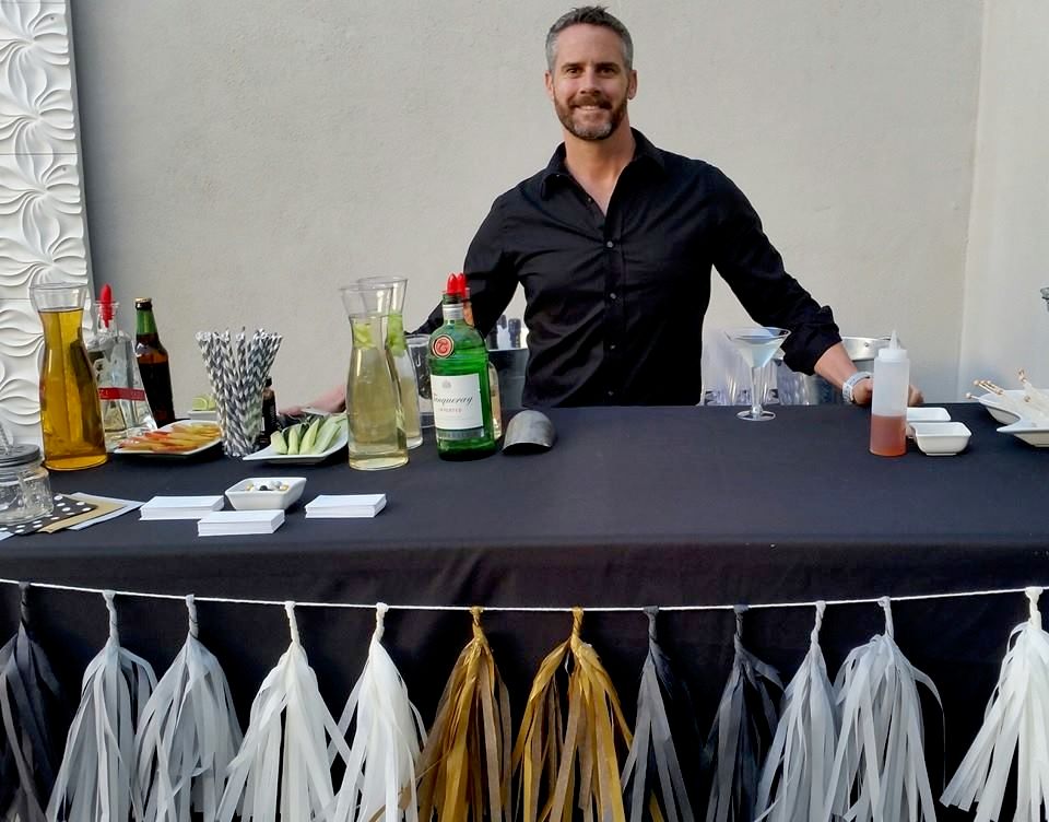 Neal ready to serve 3 different custom cocktails