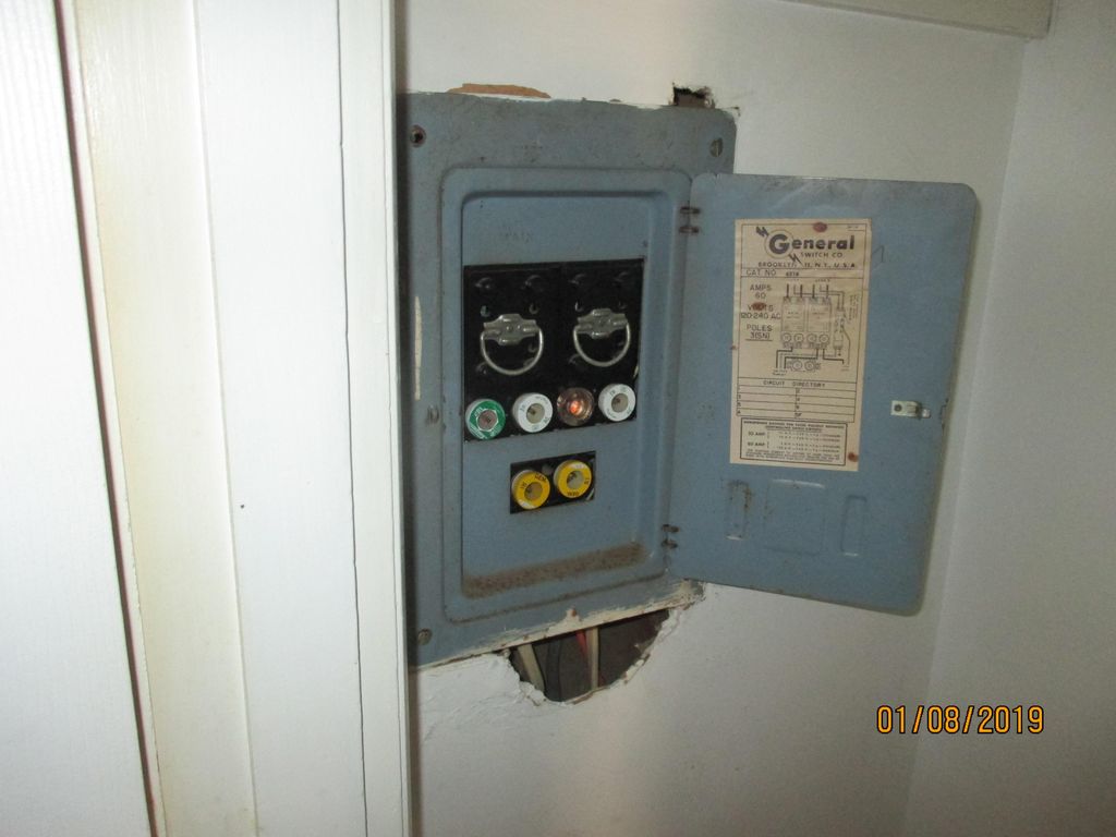 Reporting antiquated electrical system.
