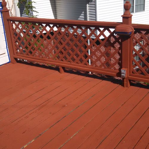 Deck after painted with Restore paint