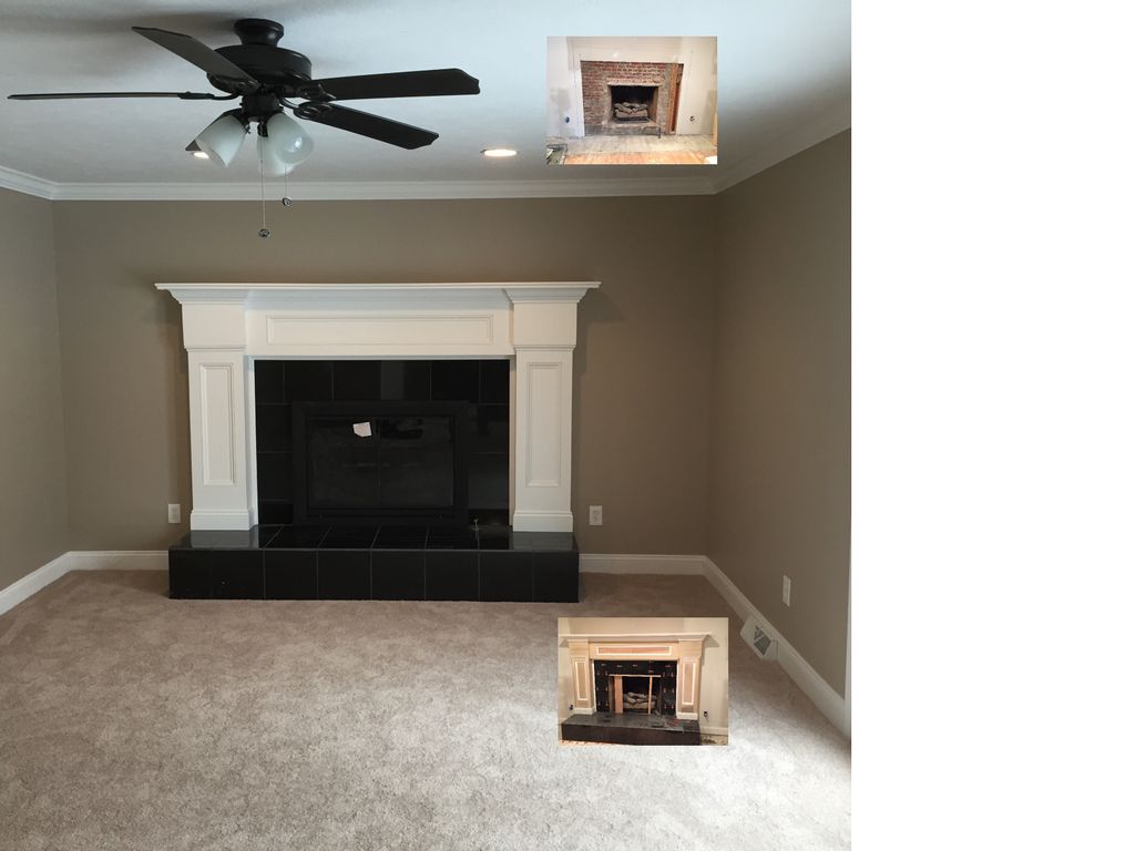 Custom build Fireplace with glass door