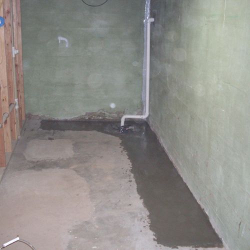 Interior Drain Tile System with Sump Pump