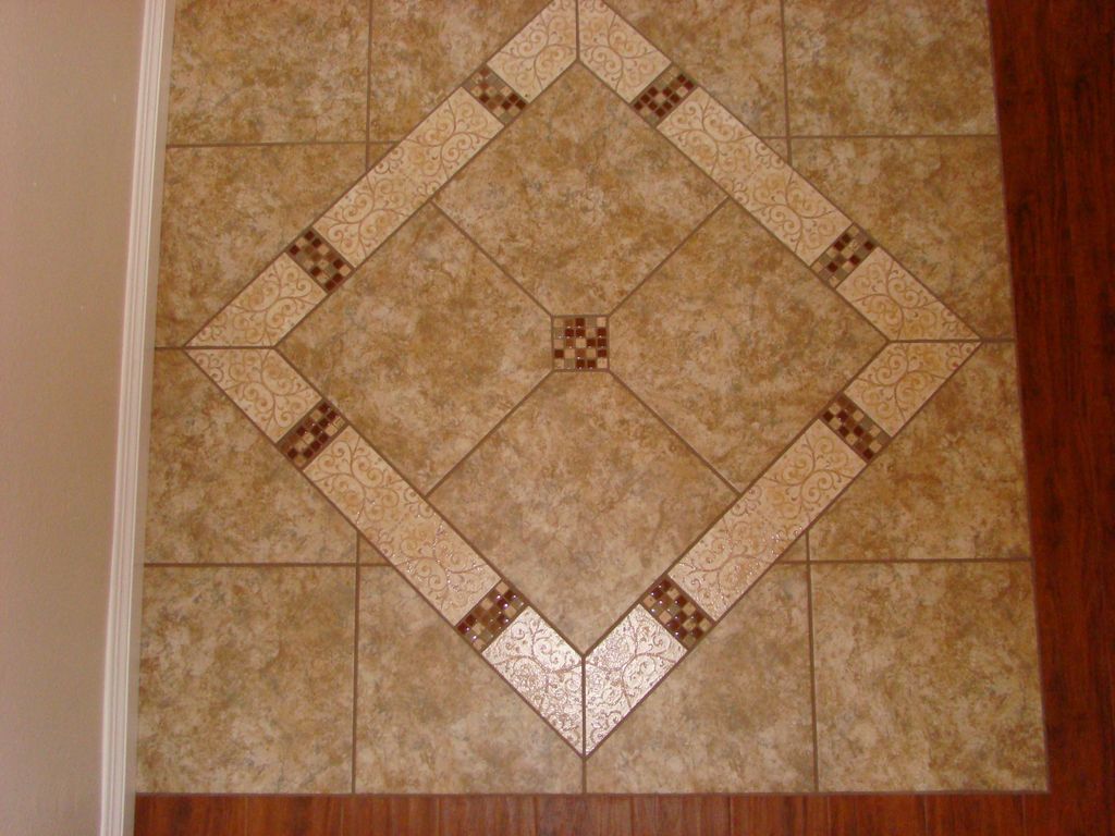 Custom Tile Work in Foyer