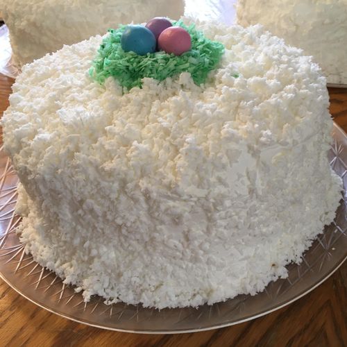 Easter 4 layer Coconut cake