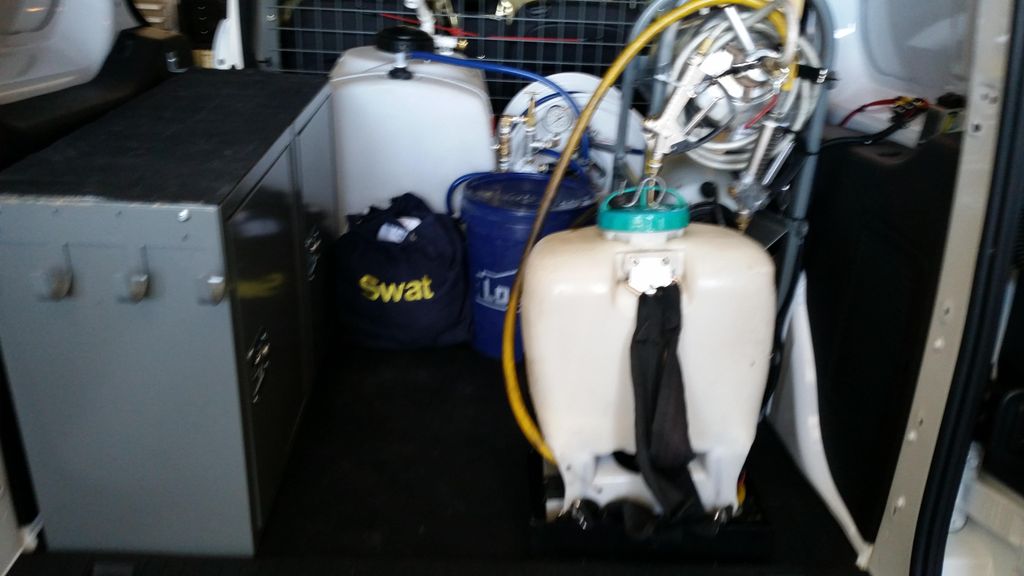 VIEW OF INSIDE EQUIPMENT OF VAN