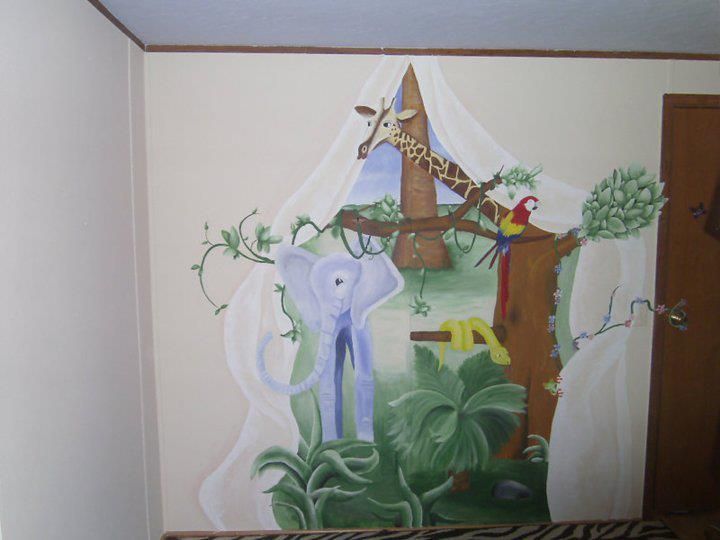 Jungle themed Nursery Mural