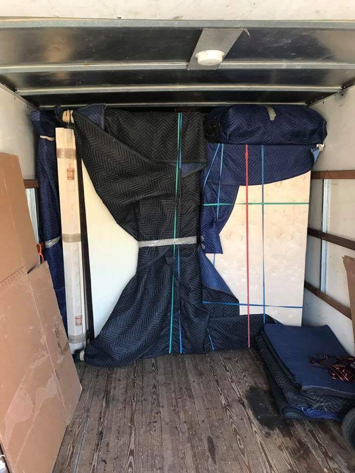 Making sure all items are secured and tightly  pac